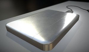 External HDD With USB Cable Rigged Aluminium Version