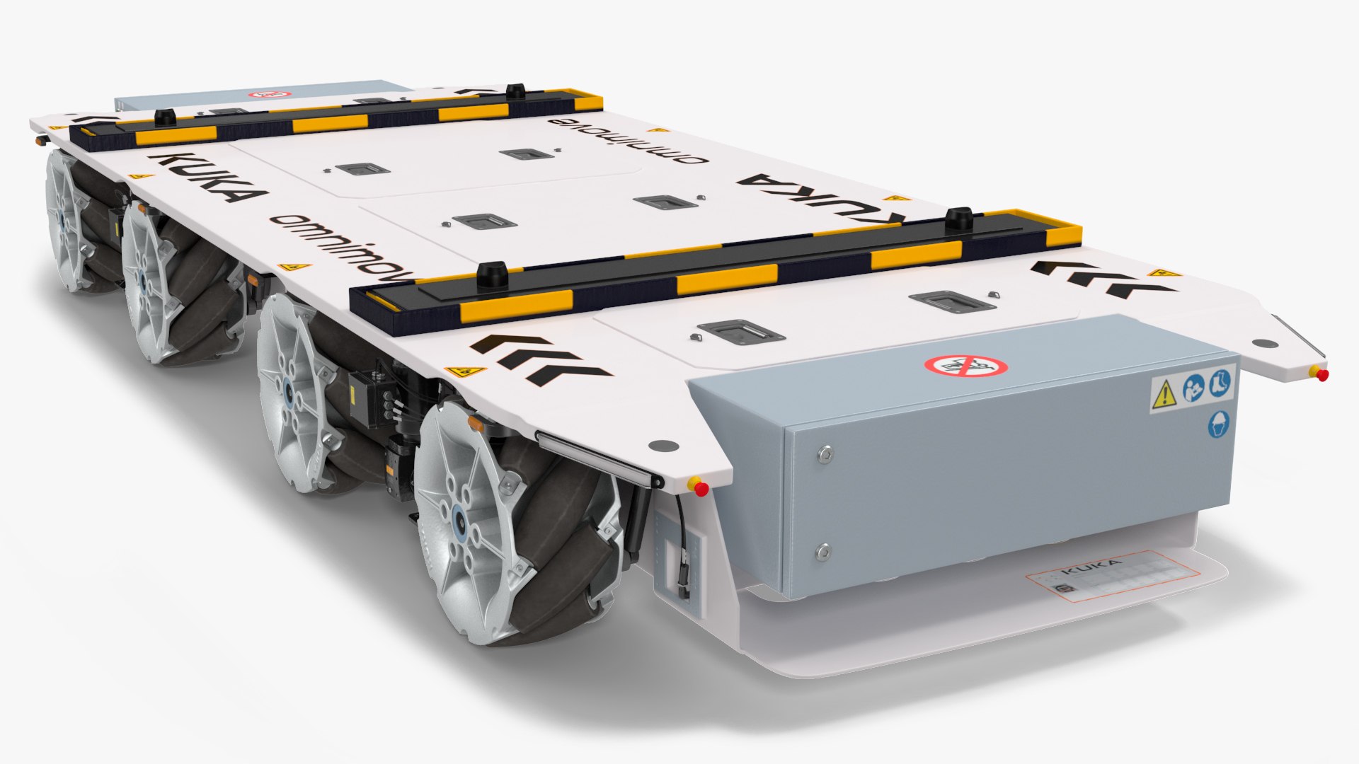 White Omnimove Mobile Platform KUKA Rigged 3D model preview