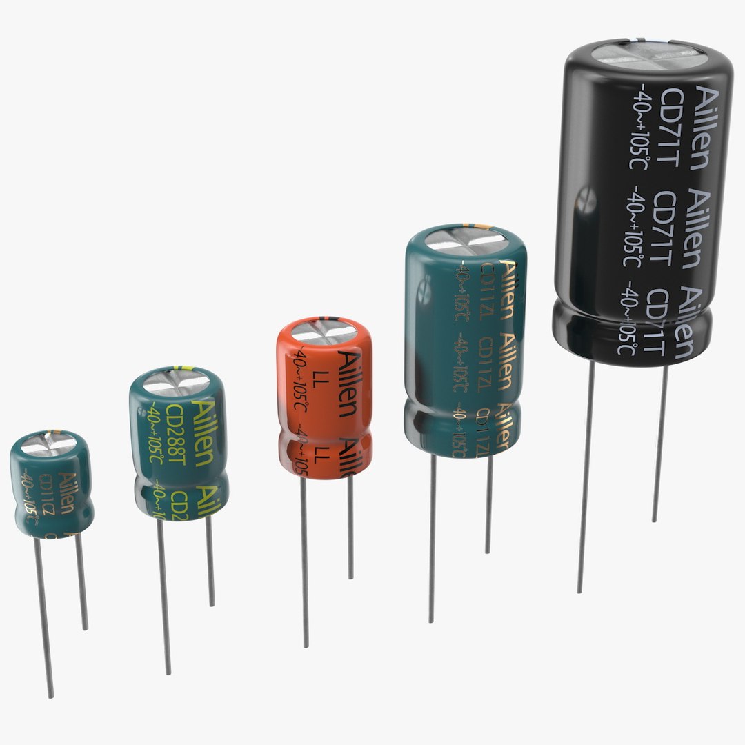 Aillen Aluminum Electrolytic Capacitor Set 3D model preview