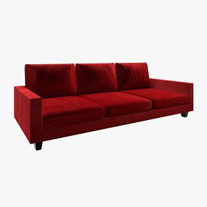 3D sofa velvet model