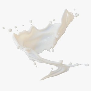 3D Milk Spiral Splash model