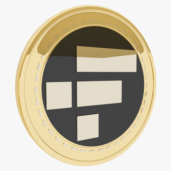 FTX Token Cryptocurrency Gold Coin 3D model
