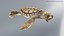 3D Baby Sea Turtle Brown Swim Rigged For Maya Animated