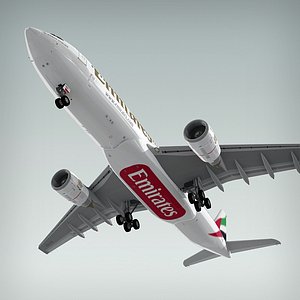 airbus a330-200 plane emirates 3d model