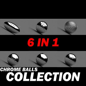 rugby ball chrome materials 3ds