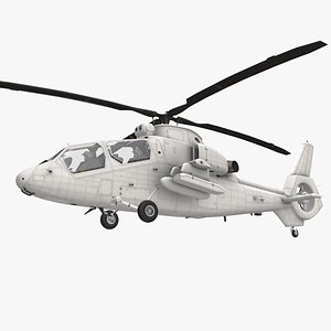 Helicopter OH-1 Blank Livery Basic Animation  --443-- 3D model