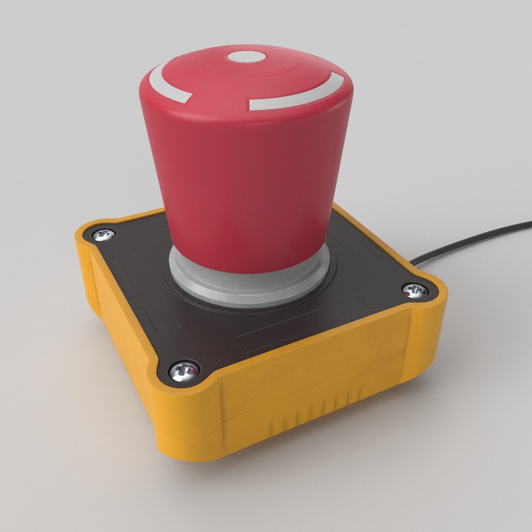 Big red button 3D - TurboSquid 1476014