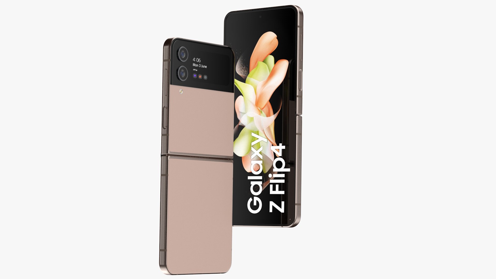 3D Samsung Galaxy Z Flip 4 Gold Pink - TurboSquid 1936941