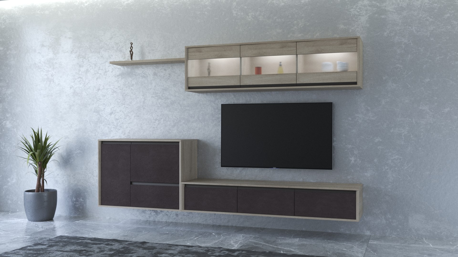 3D Modules For Living Room LEON Model - TurboSquid 1811405