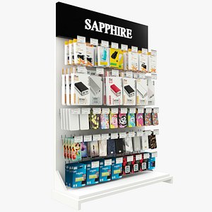 3D model Retail Display Rack - Accessories Stand 3D Model