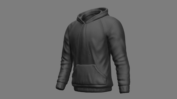 3D Rigged Black Sweatshirt model - TurboSquid 1778781