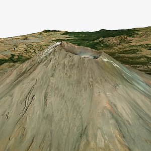 3D model Popocatepetl Volcano State of Puebla Mexico