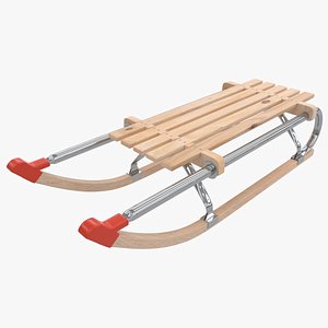 Wooden Snow Sled model