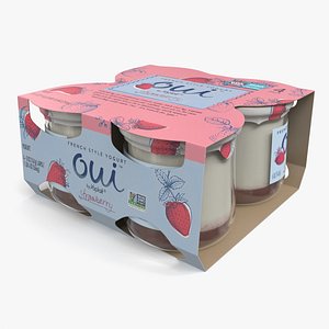 French Style Oui Yogurt Packaging 3D model