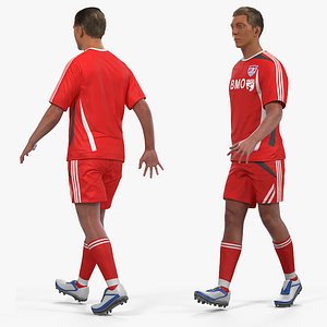 soccer football player rigged model