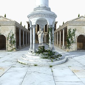 ancient greek building architecture 3D model