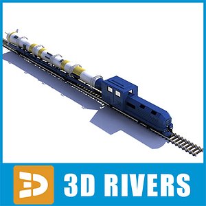Kosmos rocket train by 3DRivers
