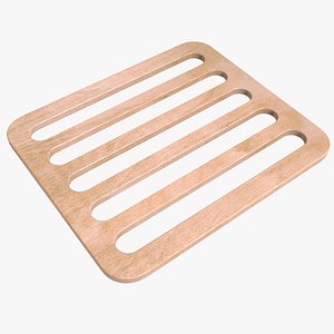 wooden trivet wood 3D model