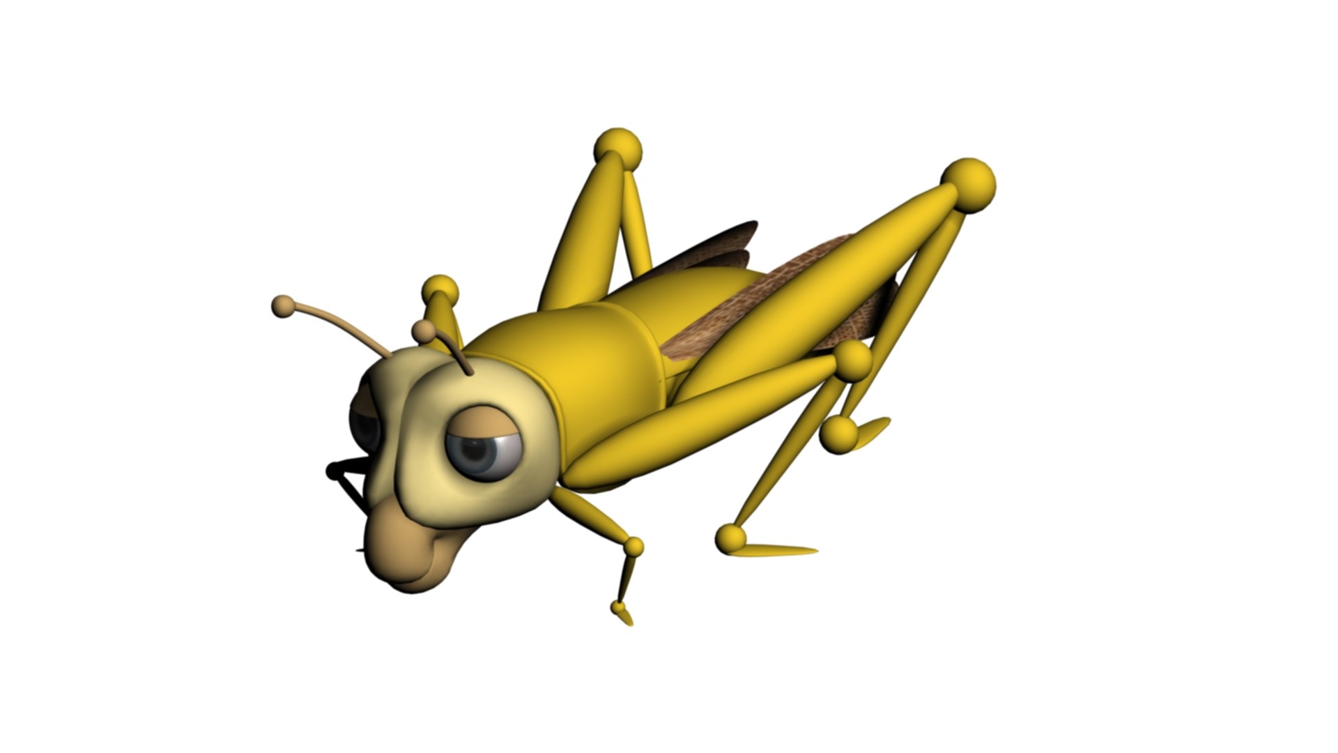 Cartoon Locust And Grasshopper 3D Model - TurboSquid 2027951