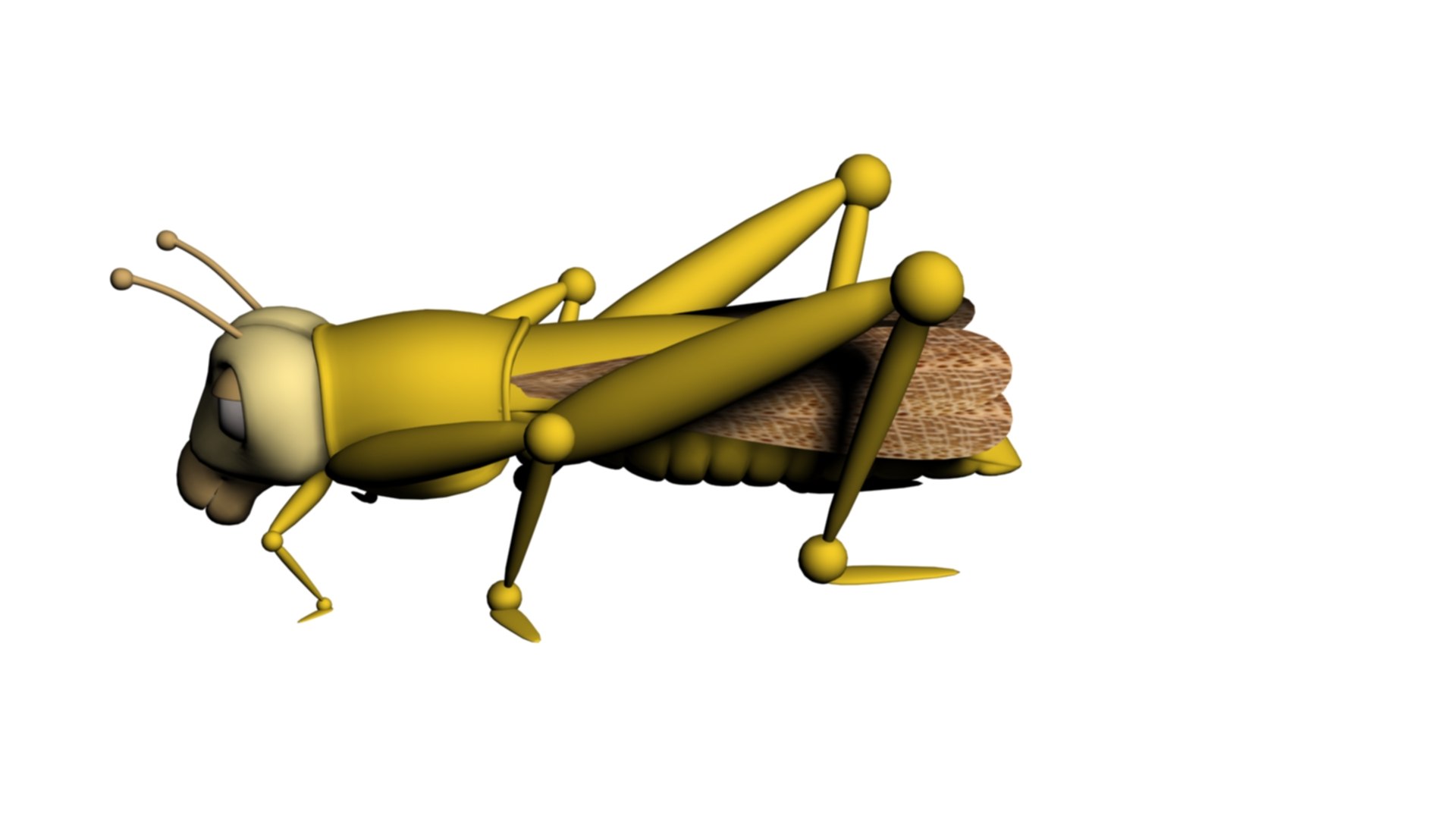 Cartoon Locust And Grasshopper 3D Model - TurboSquid 2027951