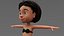 Stylized Cartoon Girl Character Base Mesh with Textures