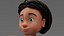 Stylized Cartoon Girl Character Base Mesh with Textures
