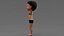 Stylized Cartoon Girl Character Base Mesh with Textures