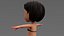 Stylized Cartoon Girl Character Base Mesh with Textures