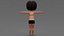 Stylized Cartoon Girl Character Base Mesh with Textures