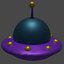 3D model cute ufo