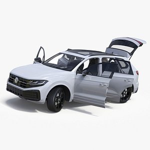 3D Volkswagen Touareg 2024 White Rigged model
