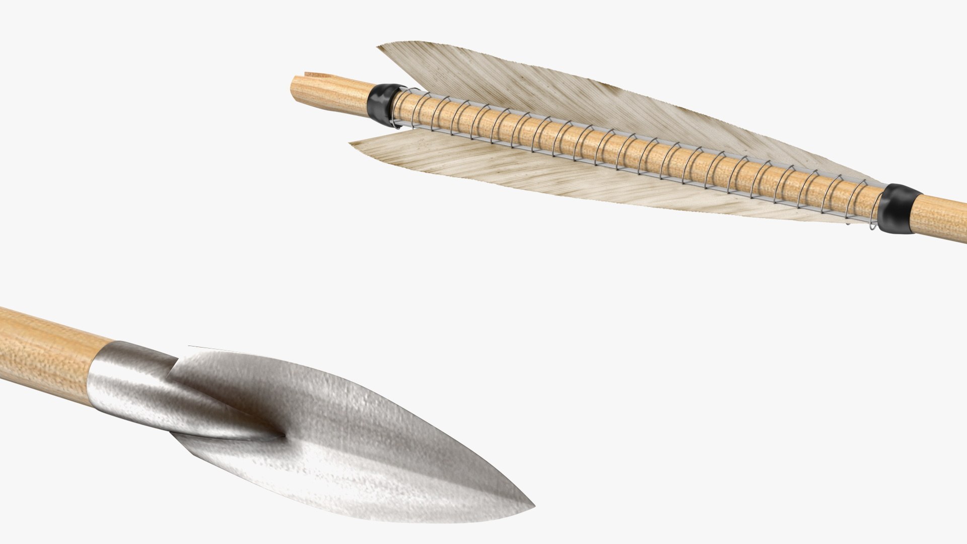Traditional Archery Arrow 3D model preview