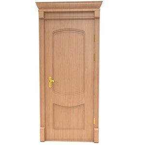 door pbr wooden 3D model