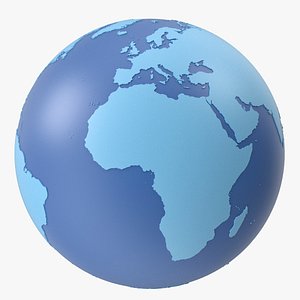 Solid Color Blue Globe