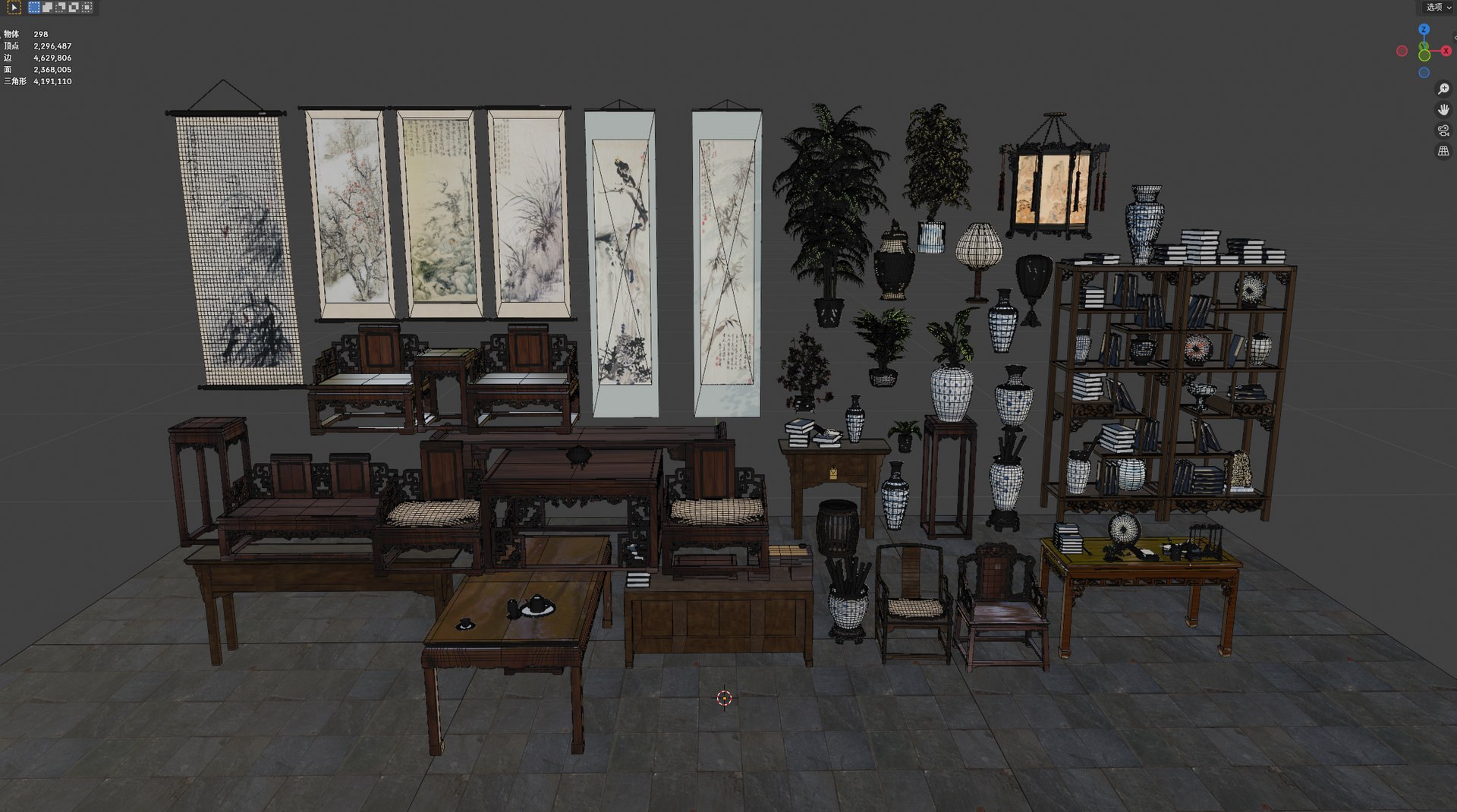 3D Chinese Traditional Interior Furniture and Decors Asset Pack model https://p.turbosquid.com/ts-thumb/EV/HULSPt/UC/screenshot_20260623_072009_891/png/1782187472/1920x1080/fit_q87/fd21c8760be5b9c766a64da2b774b64717bfd3f0/screenshot_20260623_072009_891.jpg
