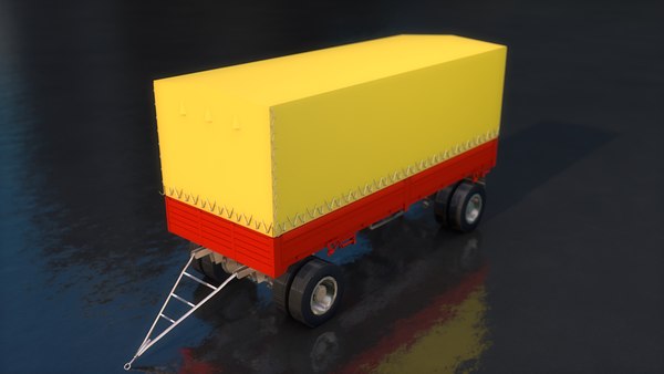 generic truck cargo trailer 3D model