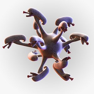 3D alien xenomorph virus model