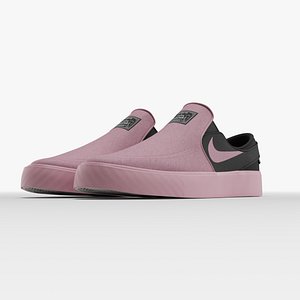 Slip-On Skate Sneakers  Editorial Inspired by Nike SB Zoom Janoski Slip 3D model