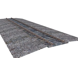3D gauge rails wood model