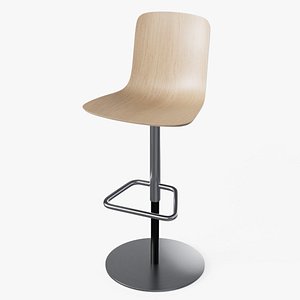 3D model Hal Barstool Wooden Natural - Modern PBR Stool