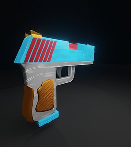 3D 3D Low Poly Pistol model