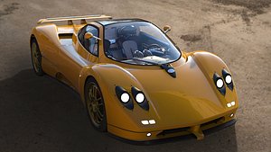 Pagani Zonda R Car - Lowpoly