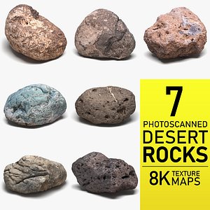 photoscanned desert rocks 3D model