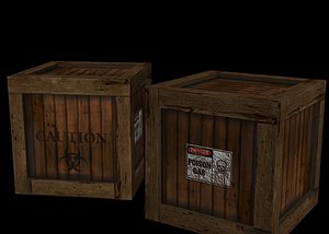 3d crate model