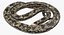brown python snake rigged model