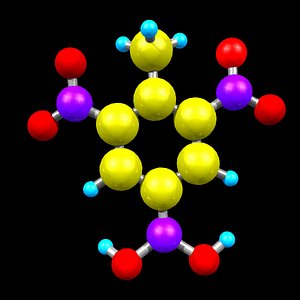3D trinitrotoluene model