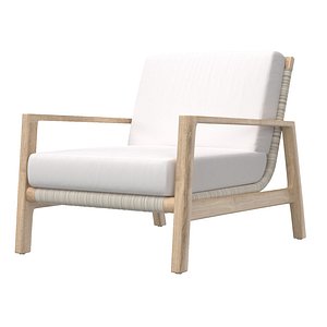 Mesa Teak Lounge Chair 3D model