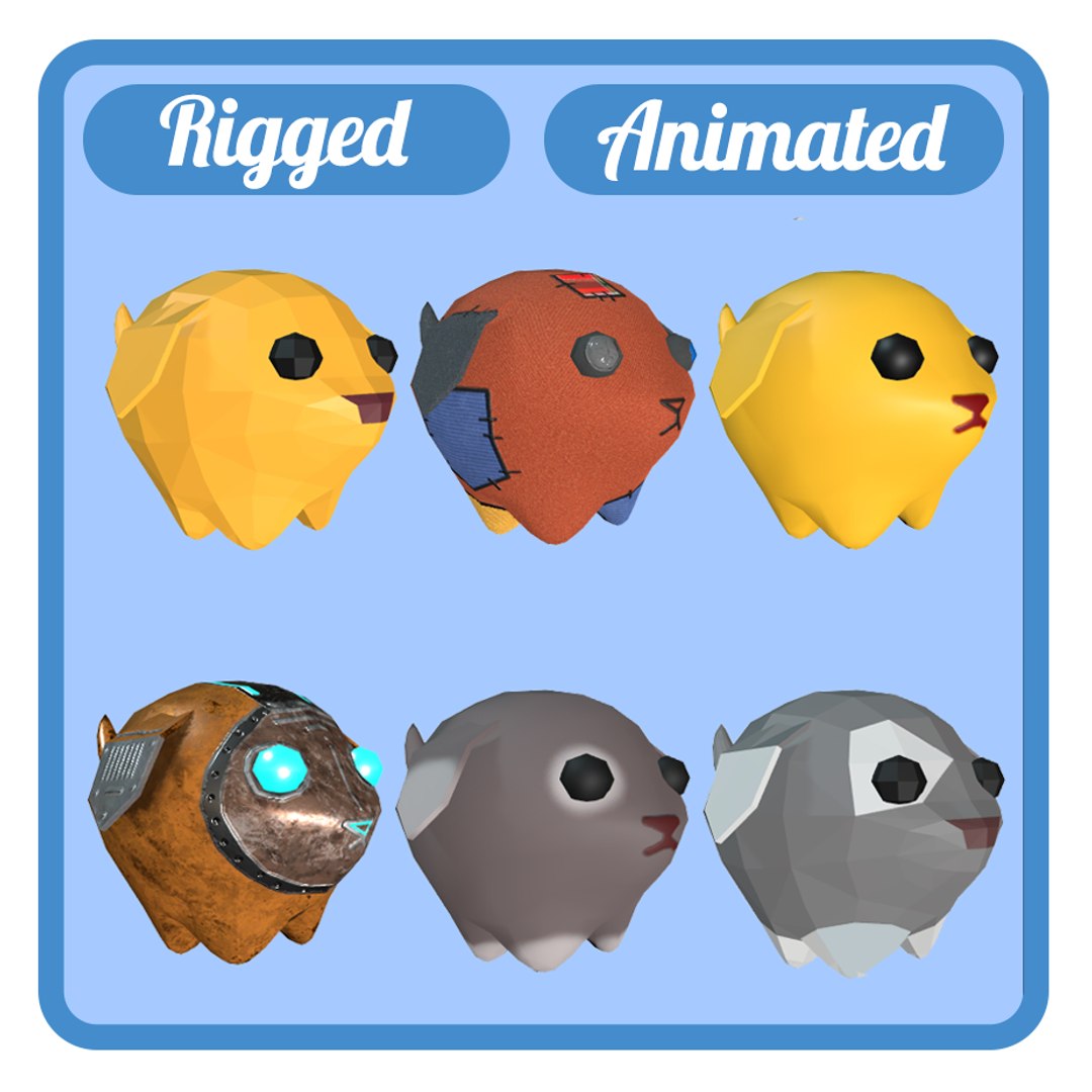 6 Dogs Animations Rig 3D Model - TurboSquid 1305642