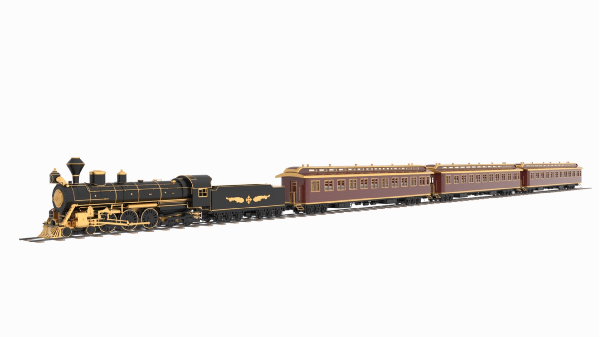 Steam Train model - TurboSquid 2173438