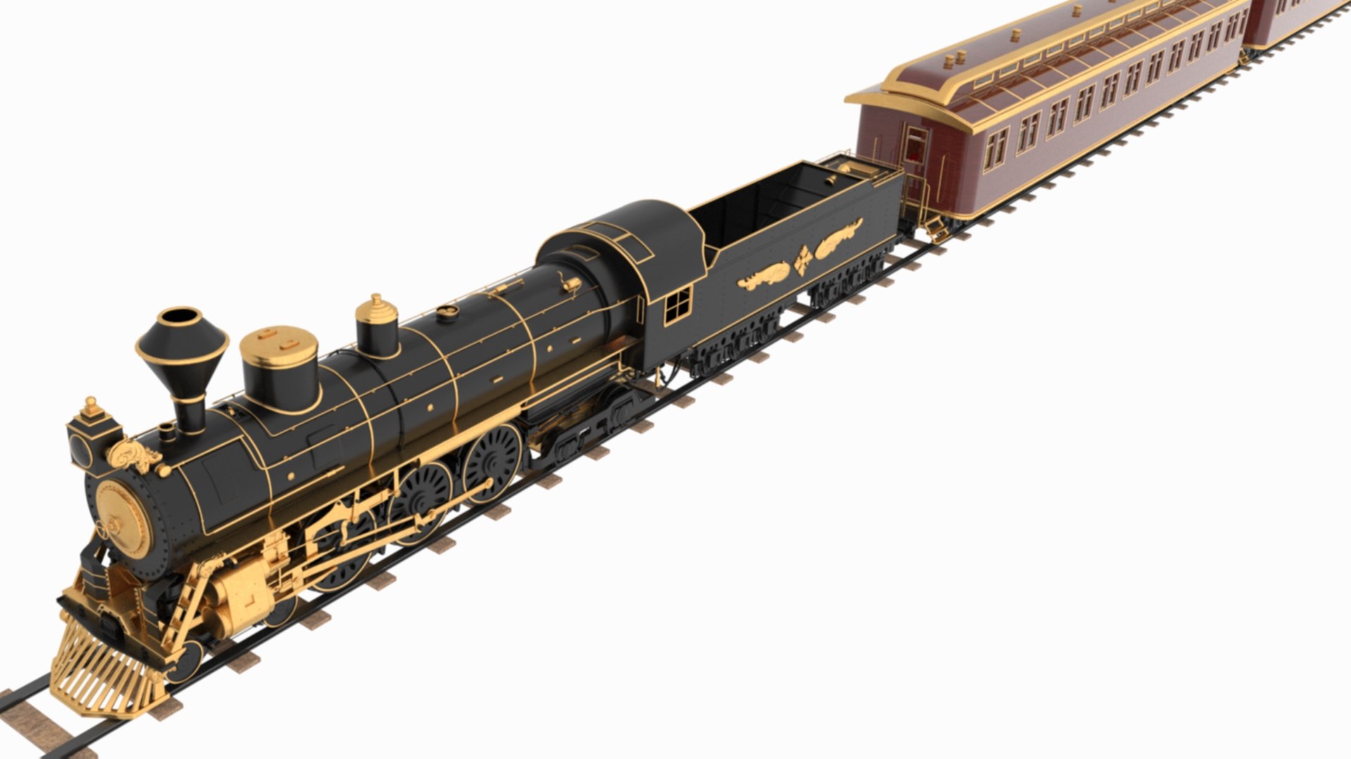 Steam Train model - TurboSquid 2173438